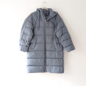 JNBY Dusty Blue Duck Down Oversized Winter Coat Jacket, size S